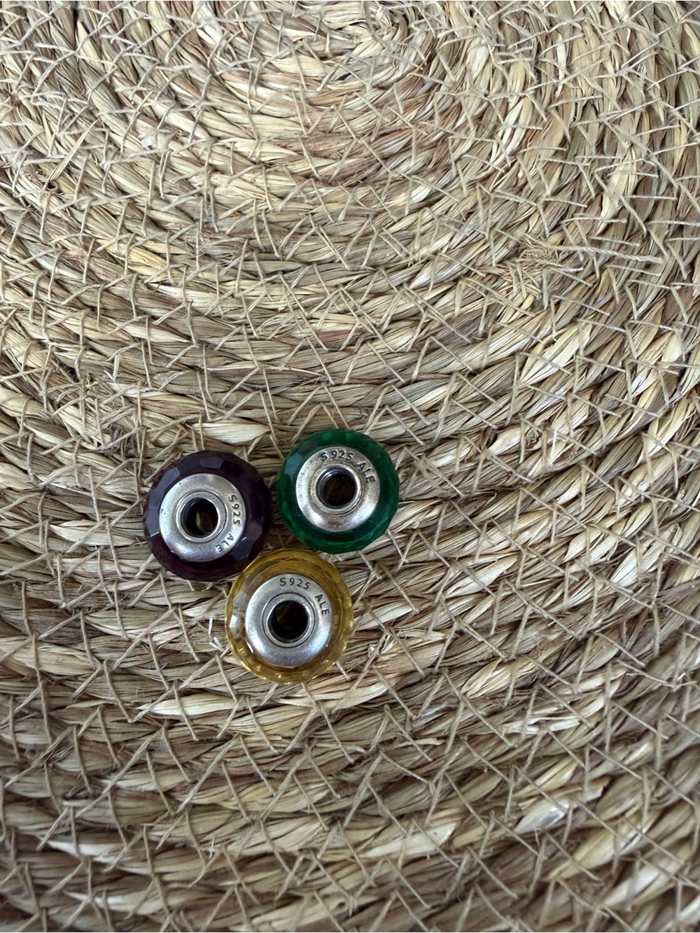 Pandora Glass Charm Trio - Green, Amber, Purple - Picture 3 of 3